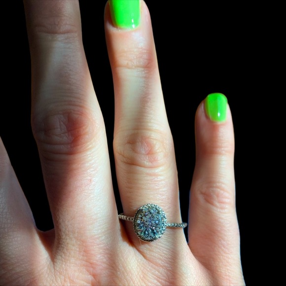 Sterling silver and stone ring - Picture 1 of 1